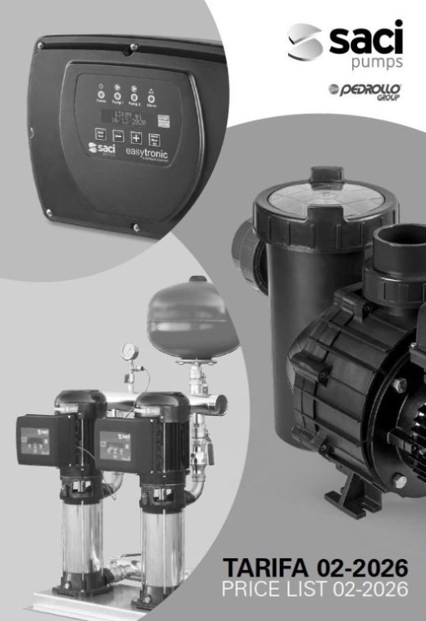 Tarifa de precios Bombas Saci